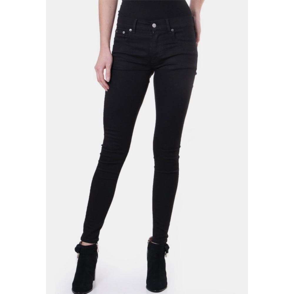 Polo Ralph Lauren Women's Size 28 Tompkins High Rise Ankle Skinny Black Jeans